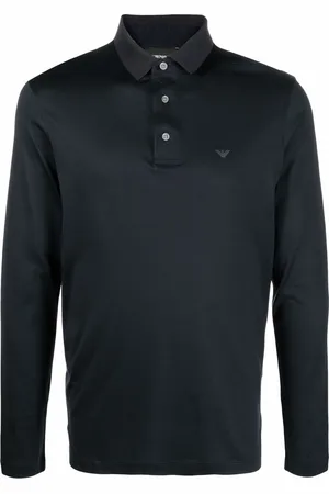 Emporio Armani Polo blu manica lunga