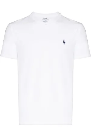 Ralph Lauren T-shirt bianca logo blu