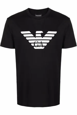 Emporio Armani T-shirt nera logo Eagle