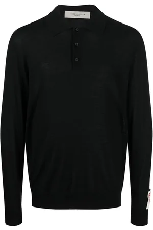 Golden Goose Polo nera maniche lunghe