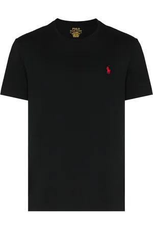 Ralph Lauren T-shirt nera logo rosso