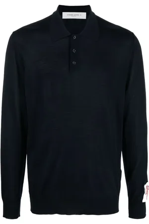 Golden Goose Polo blu maniche lunghe