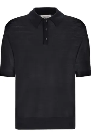 LANEUS Polo nera in maglia