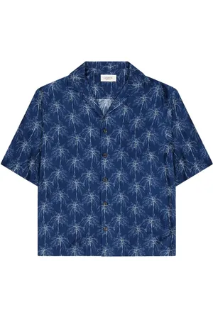 LANEUS Camicia stampa palme