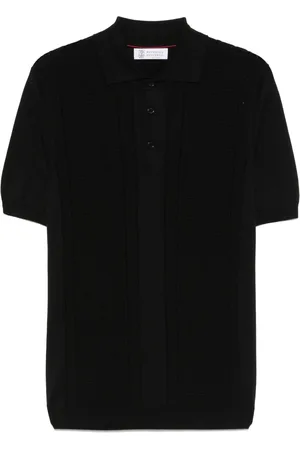 Brunello Cucinelli Polo in maglia nera