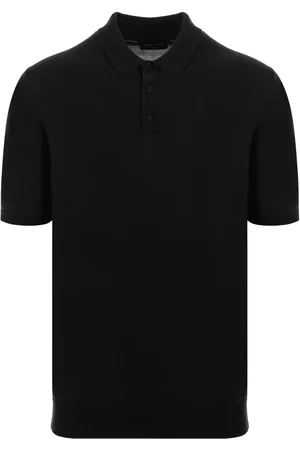 Roberto Collina Polo nera in maglia