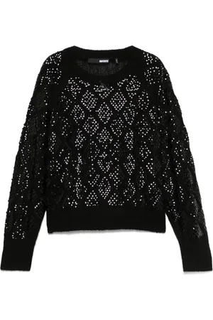 ROTATE Maglione nero con paillettes