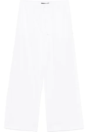 Federico Cina Pantalone bianco gamba ampia