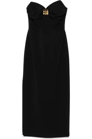 Elisabetta Franchi Abito midi in crêpe con fiocco