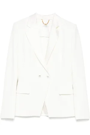Elisabetta Franchi Blazer in crêpe con revers in raso