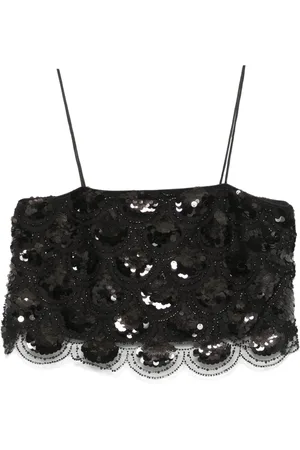 ROTATE Top corto con paillettes