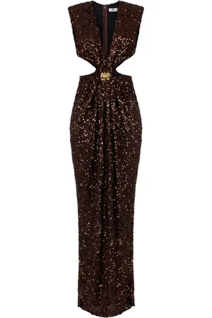 Elisabetta Franchi Abito Red Carpet con paillettes