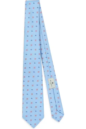 Etro Cravatta azzurra con ricami
