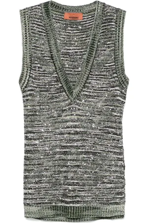 Missoni Canotta in maglia con paillettes