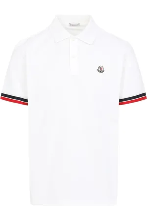 Moncler Polo bianca con bordino