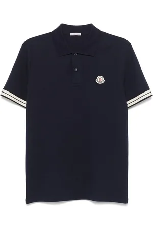 Moncler Polo blu con bordino