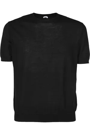 Malo T-shirt nera in cotone