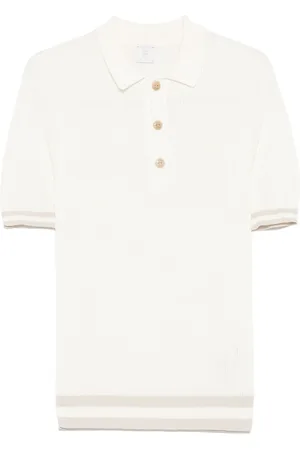ELEVENTY Polo bianca in maglia