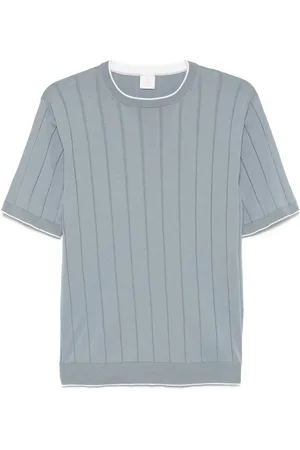 ELEVENTY T-shirt in maglia azzurra