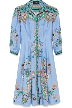 Etro Abito midi con stampa paisley