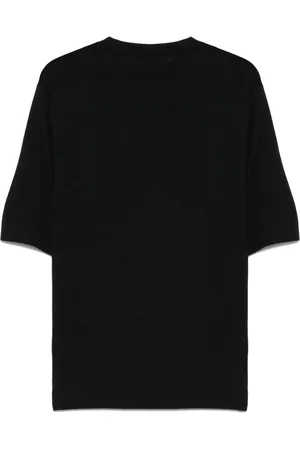 Cruciani T-shirt nera in maglia sottile