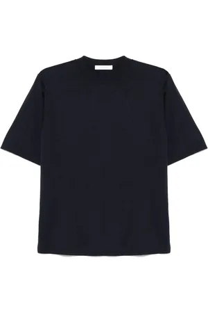 Cruciani T-shirt blu in maglia sottile