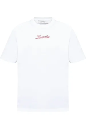 Lanvin T-shirt bianca logo ricamo