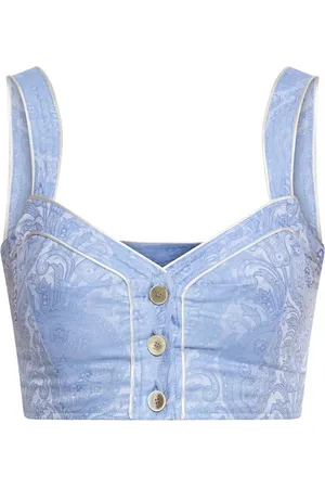 Etro Top corto con stampa