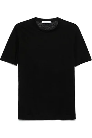 Cruciani T-shirt in lino nera