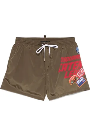 Dsquared2 Costume verde con stampa