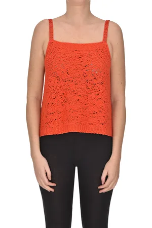 SEMICOUTURE Top in maglia crochet