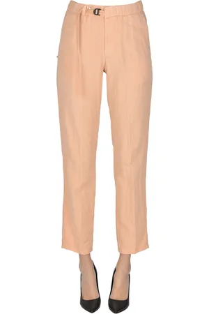 White Sand Pantaloni Marylin in lyocell, lino e cotone