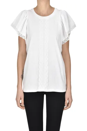 Twin-Set T-shirt con dettagli in pizzo