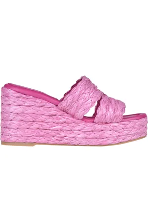 Eqüitare Mules in rafia intrecciata