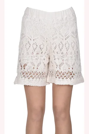 SEMICOUTURE Shorts in maglia crochet