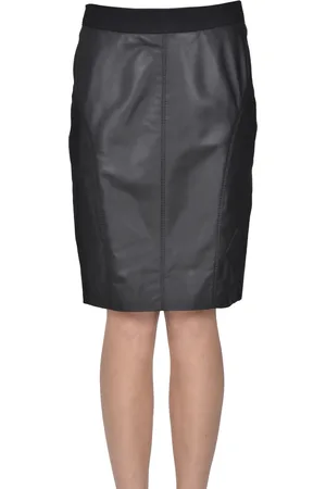 Pinko Gonna Giocasta in pelle e denim
