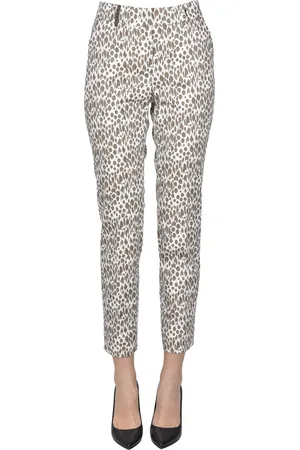 PESERICO SIGN Pantaloni stampa animalier