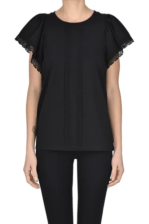Twin-Set T-shirt con dettagli in pizzo