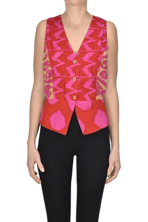 Derhy Gilet in cotone stampato