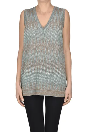 D.EXTERIOR Top in maglia lamè