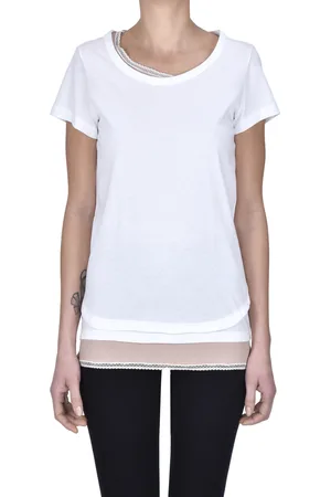 Nº21 T-shirt con inserti in crepe