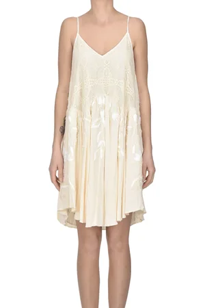 Mes Demoiselles Mini abito con pizzo e rafia