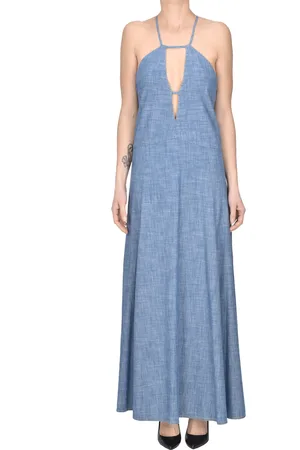 SEMICOUTURE Abito in cotone effetto denim