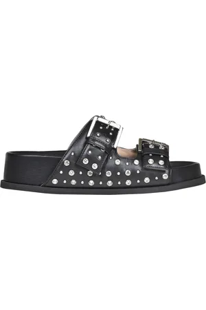 Nº21 Ciabatte fussbett in pelle con strass