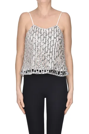 FORTE FORTE Top cropped con paillettes