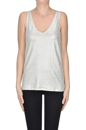 Majestic Top in lino metallizzato