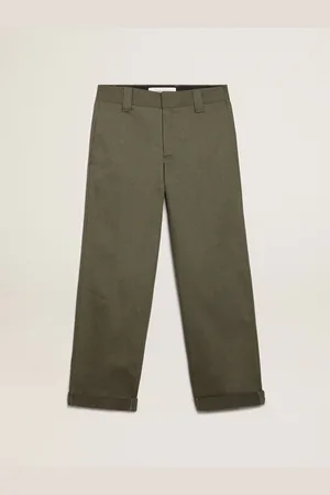 Golden Goose Pantalone Chino Golden Collection Color Verde Militare