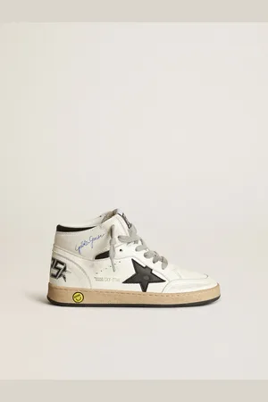 Golden Goose Sky-star Young In Nappa Bianca Con Stella E Talloncino Neri