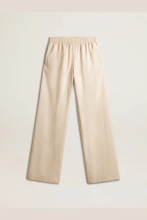 Golden Goose Pantalone Jogging Da Donna In Seta E Viscosa Di Colore Beige Chiaro