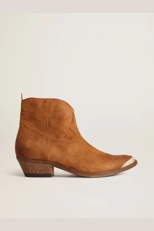 Golden Goose Stivaletti Young In Suede Color Cognac